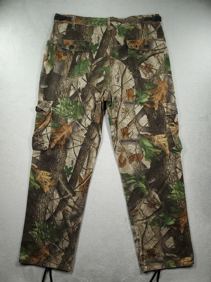 Walls Pants Men L Tall 38x33 Brown Cargo Straight Camo Realtree Hunting Outdoors - Image 2 of 4