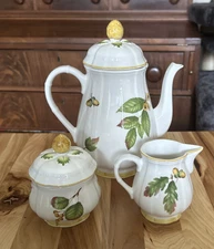 Villeroy & Boch-Coffee Pot/Cream and Sugar  SET House & Garden "Parkland" 1748