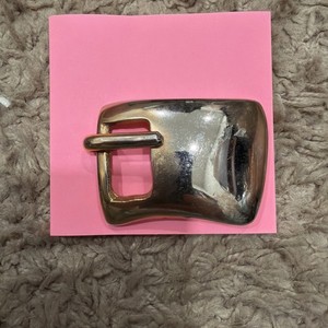 1983 Ilana Goor, Israel Artist, Gold Tone Abstract Tongue Buckle for 1" Belt