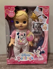 Disney Darlings Deluxe Doll Blonde Hair Minnie Mouse Interactive Wand Blue Eyes