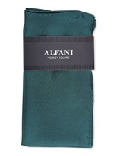 ALFANI Mens Teal Satin Pocket Square