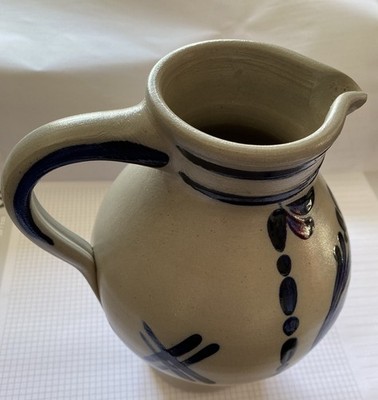Schilz Stein Krug Bembel Weinkrug Handbemalt 2 Liter ca. H 23,5 cm