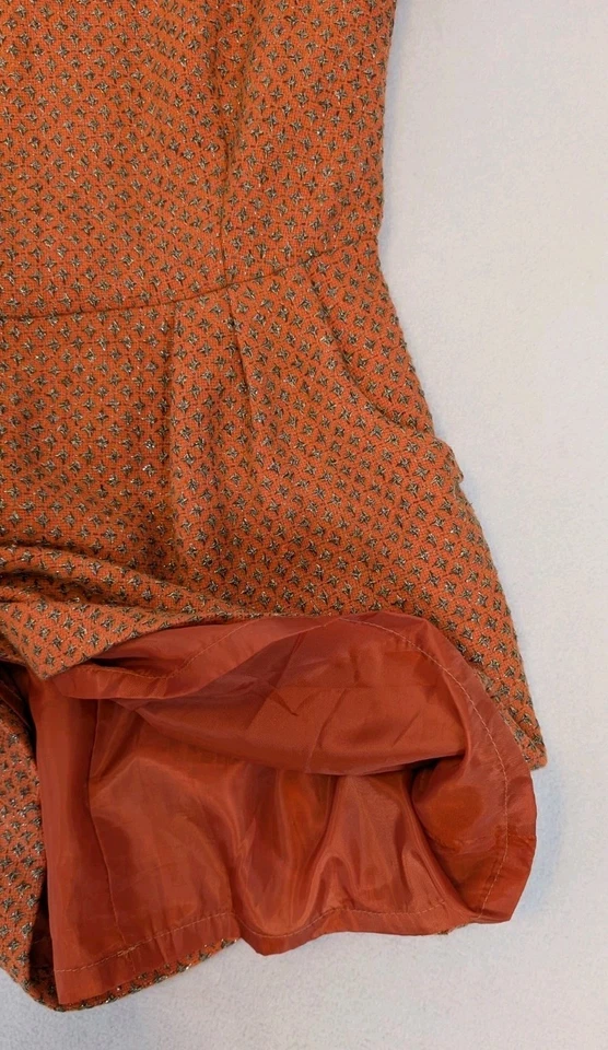 Jersey Room Seven Vintage Naranja Bordado Niña Grande 10/12 Años 60 70 Ambiente Foto 4 de 4