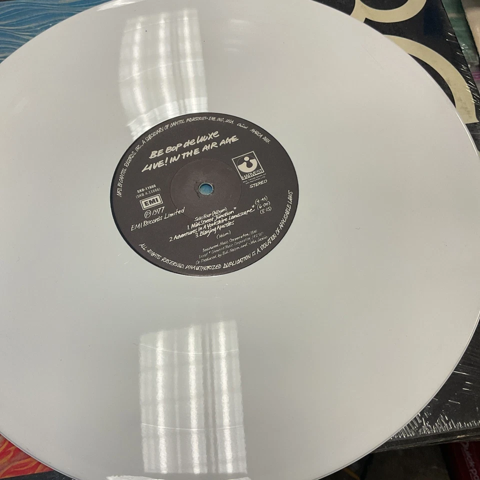 LIVE IN THE AIR AGE [LP] Be Bop Deluxe 1977 White Vinyl Black EP - Image 3 of 4