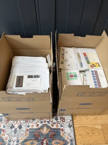 GB FIRST DAY COVERS COLLECTION APPROX 1800 FDCs IN 2 LARGE BOXES
