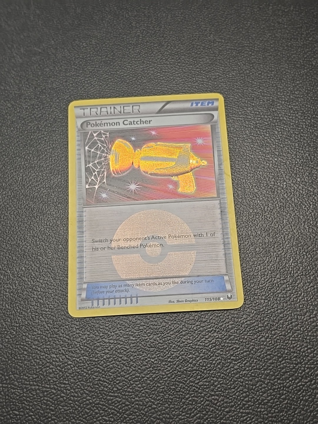 Pokemon Catcher (Gold) 111/108 Dark Explorers Holo NM Secret Rare