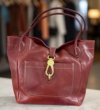 Dooney Bourke Burgundy Bordeaux Red Florentine Leather Large Hobo Sac Tote Bag