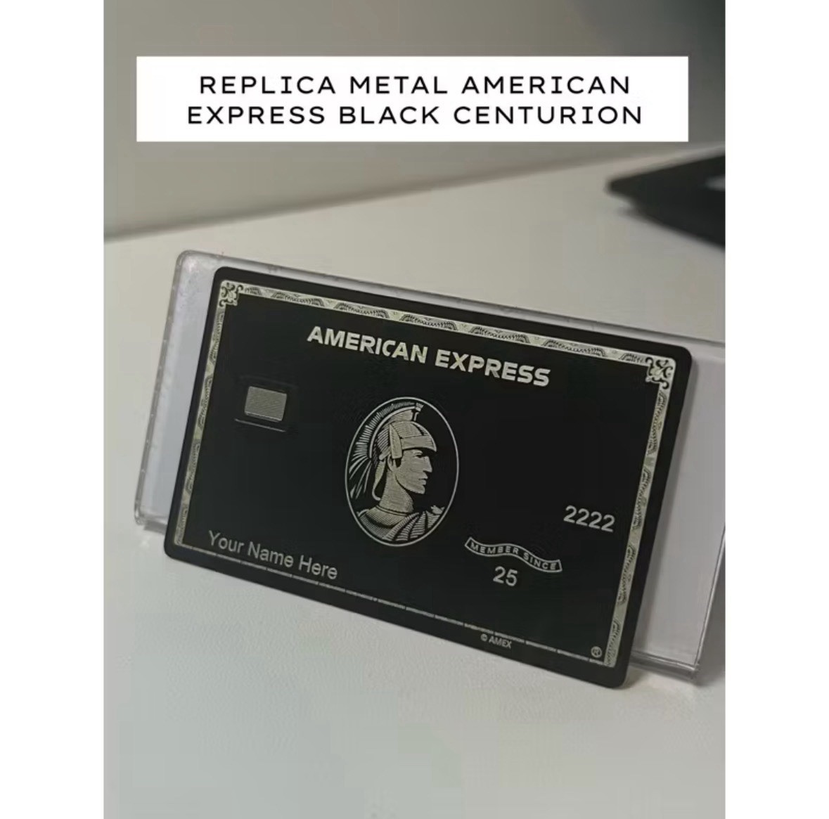 YOUR NAME. Personalized American Express Centurion Card. Collectible.