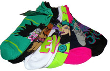 Disney VILLAINS Themed Socks NEW - 6 Pair - FREE P H