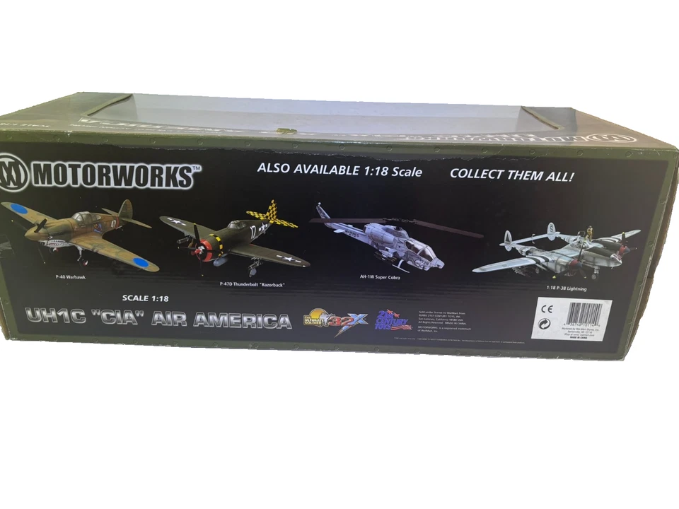 Motorworks 1/18 UH-1C CIA Air America Helicopter (NIB) - Image 3 of 4