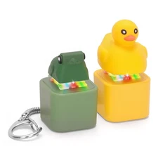 FunisFun Quacking Duck & Croaking Frog Keyboard Fidget Toy Keychain,