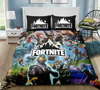 Kids 3D F0rtnite Game Battle Royale Single Double Bed Quilt Cover Pillowcase
