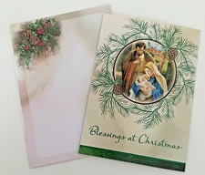 Mother and Child Christmas Religious Mass Greeting Card  w/ Envelope