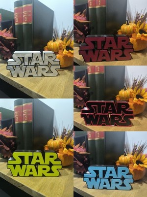 Star Wars 3D-Schriftzug  Logo   Schwarz-Gelb & Weiß-Schwarz Variante