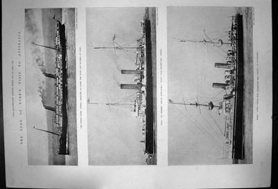Antiker Druck Herzog York Besuch in Australien Orient Liner Ophir Hms Juno 1900