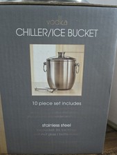 OGGI 10-Piece Stainless Steel Vodka Chiller &...