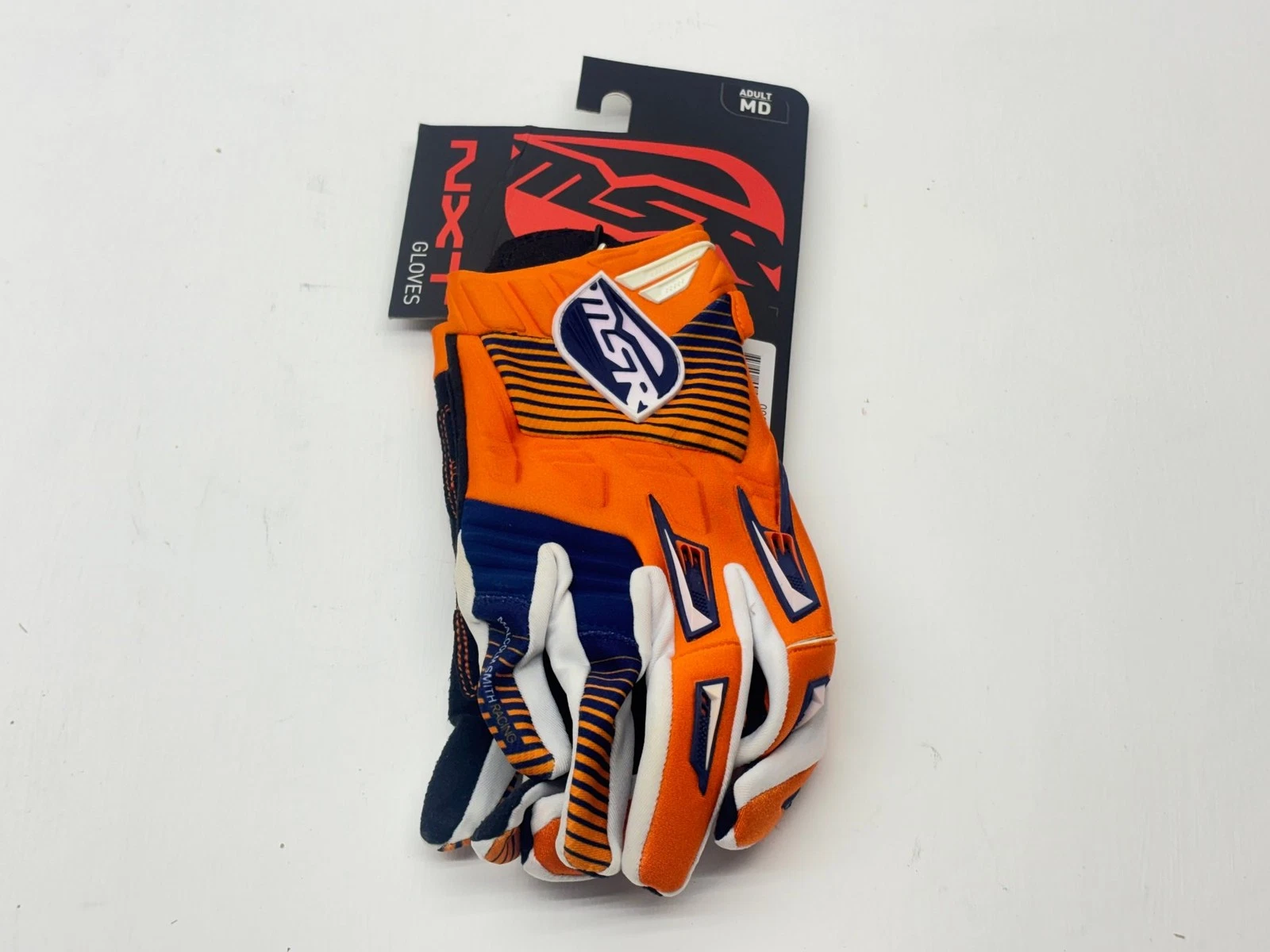 MSR Men's Gloves Medium Orange White Blue M Riding Hand Gear Protection MX