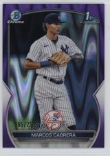 2023 Bowman Chrome Prospects Purple RayWave Refractor 165/250 Marcos Cabrera 6fs