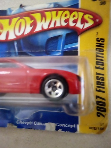 2007 Hot Wheels #2 First Editions 2/36 CHEVY CAMARO CONCEPT Red wOH5Sp ShortCard - Picture 4 of 9