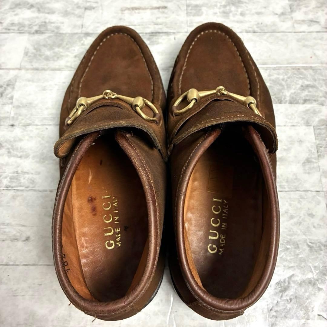GUCCI Boots Shoes Horsebit EU 35.5 US 5.5 Suede Brown Authentic thumbnail 5