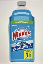 Windex Glass Cleaner Refill, Original Blue, 2 L. New