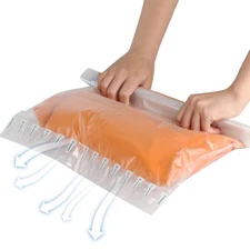 Small Compression Bags for Travel - 12 Pack 15.7 x 23.6 x 1.57 inches, Orange 