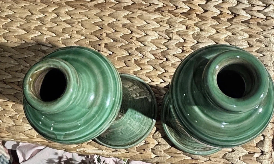 Candlestick Holders -Vintage Fratelli Coli Italian Terracotta Ceramic RARE FIND - Image 3 of 4