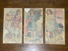 3 anciennes poupées en papier Jumbo Movy-Dols - Percy Reeves 1920