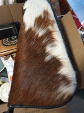 StS Ranchwear Western Gun Case Cowhide Pistol Hair On Brown/White -31A233 -Large