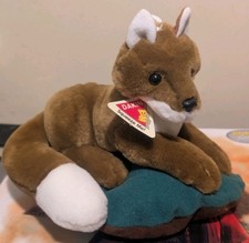 Dakin Vintage Fox W Removeable Pillow Bed Plush Stuffed Animal Y2K 90's No Sound