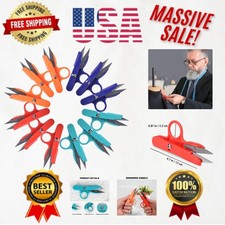 Stainless Steel Adjustable Thread Snips - 12 Pack Crochet Scissors for Crafting