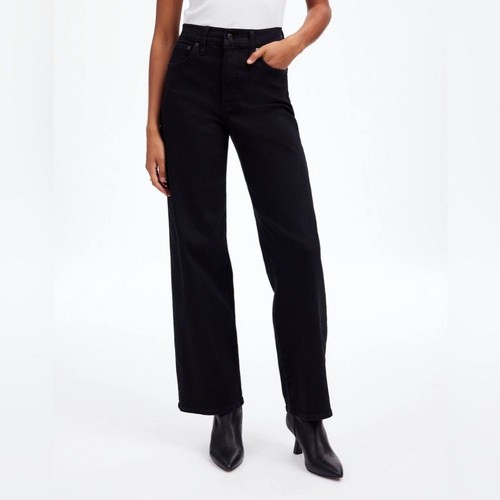 Madewell The Perfect Vintage Wide-Leg Stretch Jeans in Schwarz Gr. 29