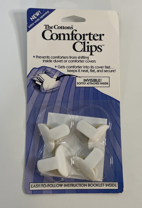 The Cottons Comforter Clips Set of 4 Holders NEW Prevents Shifting Keeps Neat