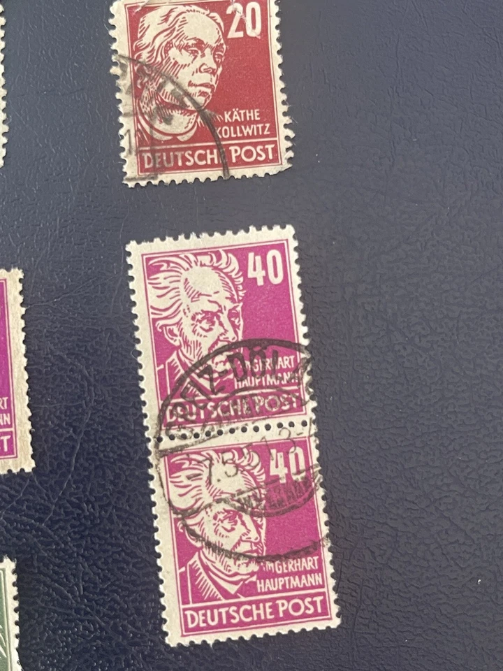 GERMANY 1948 Soviet Zone General Issue : Famous Portraits 8 Stamps And 2 Blocks- - Image 4 of 4