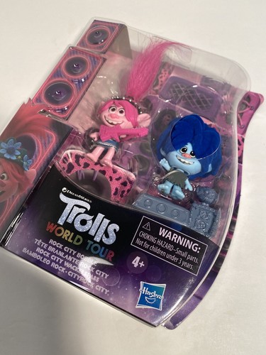 PACK DE 2 FIGURAS TROLLS WORLD TOUR: ROCK CITY BOBBLE ~ VENDEDOR DE EE. UU. - Imagen 3 de 3