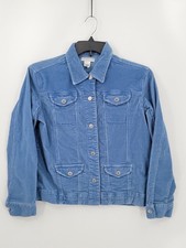Hannah Womens Size Medium Long Sleeve Multi Pocket Button Up Denim Jean Jacket
