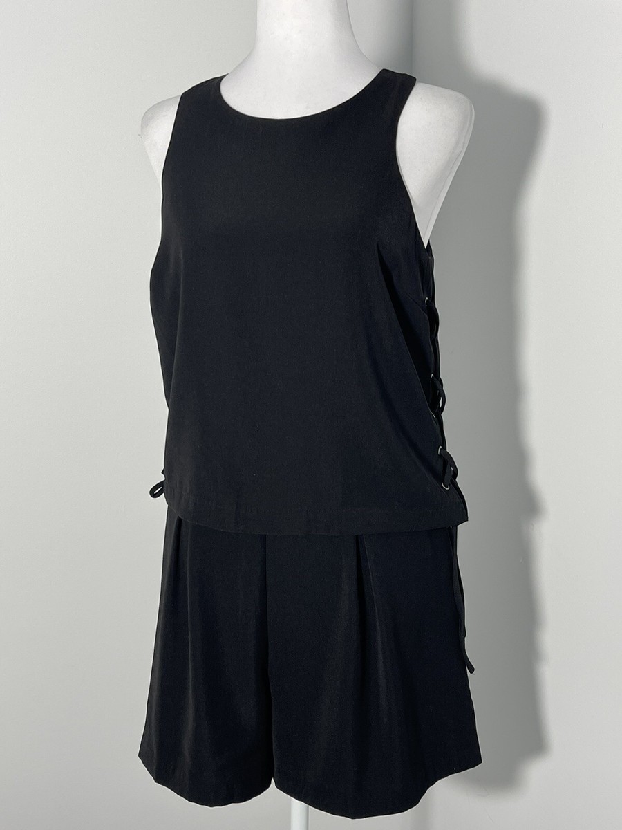 Decjuba Jumpsuit Linen Black Decjuba Black High Neck Sleeveless