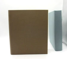 Photo Album 8x9 Ring Binder Fabric Cover 72 Clear Pockets Graphic Image Sand