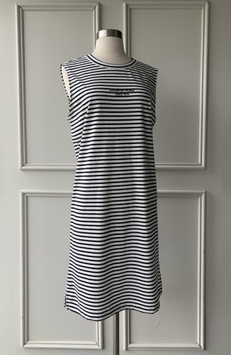 | COUNTRY ROAD | stripe modern logo tank dress white SIZE: L,14 $199 new - Picture 6 of 11