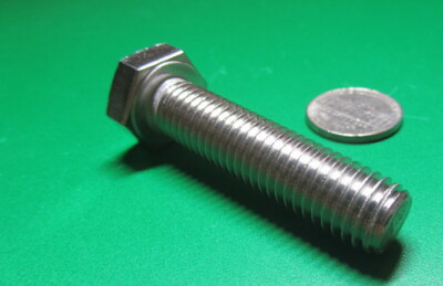 18-8 A2 Stainless Steel Bolt, FT, Metric, M12 x 1.75 x 50 mm Length, 10 Pcs
