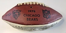 1978 Chicago Bears Autographed Football Souvenir Facsimile Signatures NFL Payton