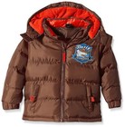 HO1164 Disney Planes Jungen Winter Kapuzen Puffer Jacke Braun 98-128-Brown