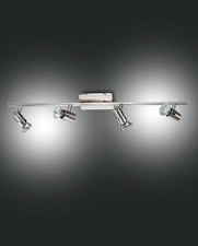 Retorfit Decken Leuchte Lampe Alice 4flg. Fabas Luce 2554-80-178 chrom / silber