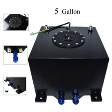 5 Gallon Universal Aluminum Racing/Drift Fuel Cell Tank + Level Sender Black