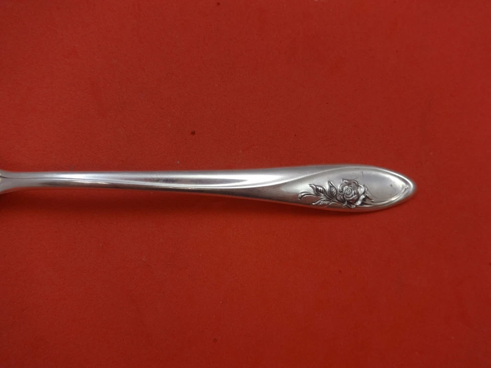 Sculptured Rose by Towle Sterling Silver Serving Spoon 8 1/2" - Image 2 of 2