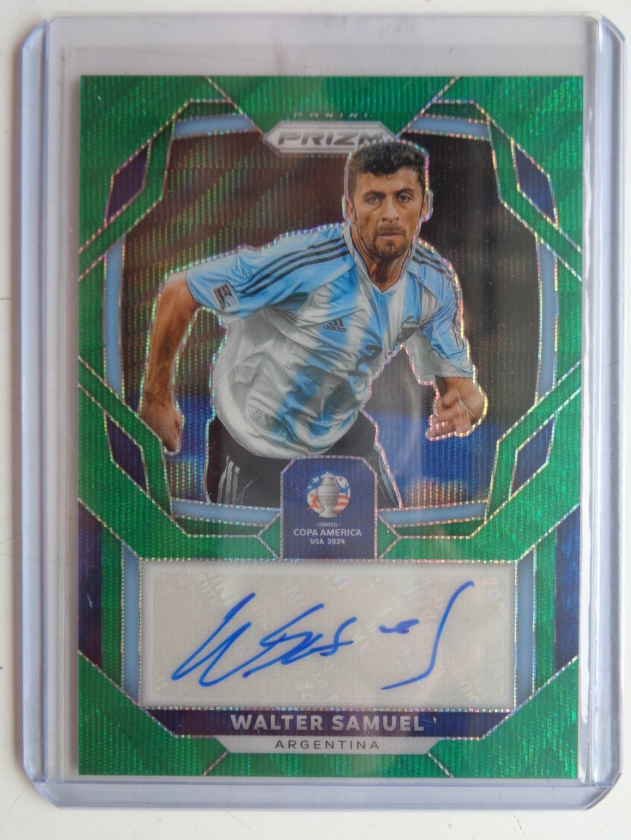 2024 Prizm Copa América #S-WS Walter Samuel Signatures Green Wave