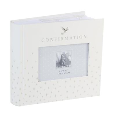 Bless This Child White 6'x4' Photo Album with Silver Dots - Confirmation