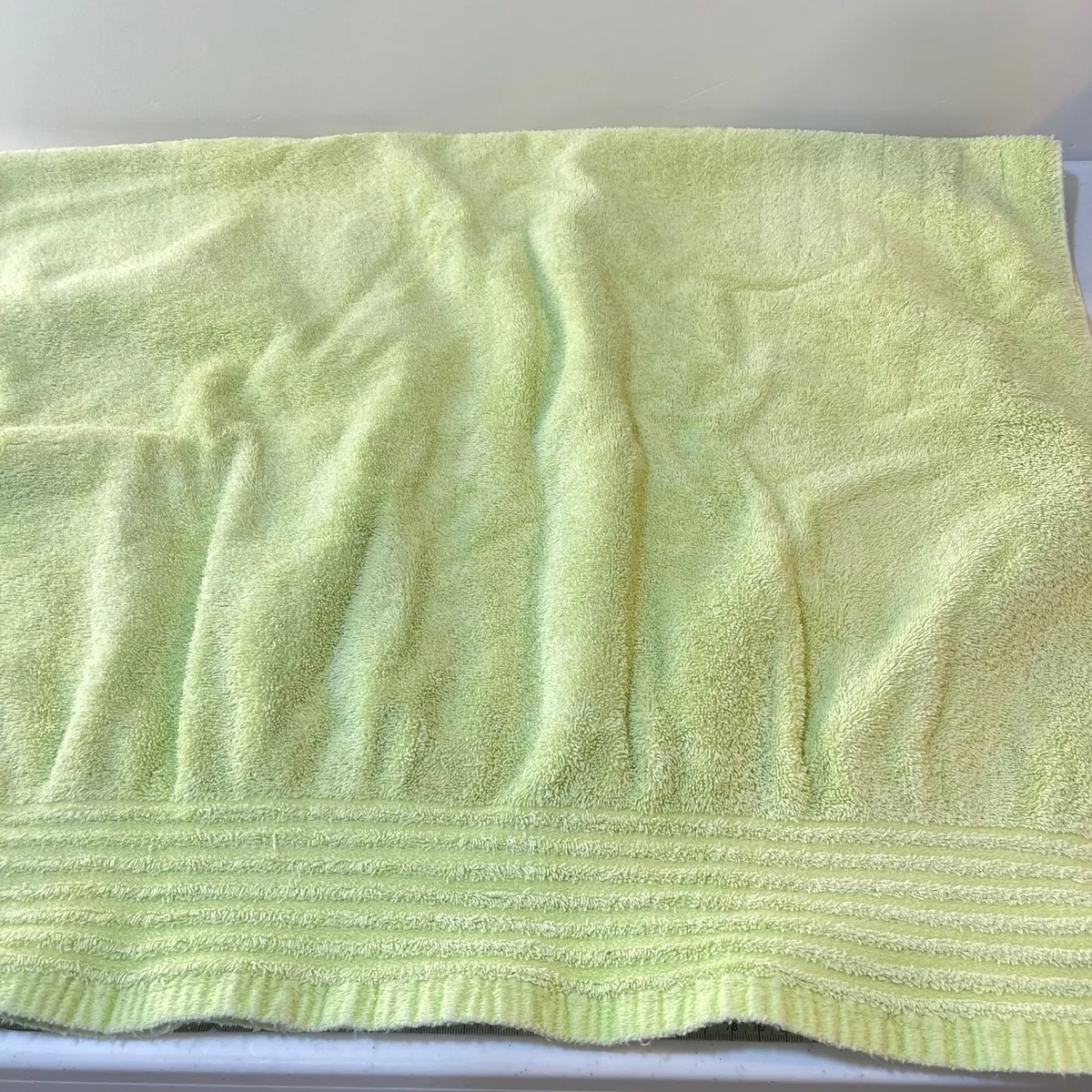 wamsutta bath towel solid green 100% cotton rectangle