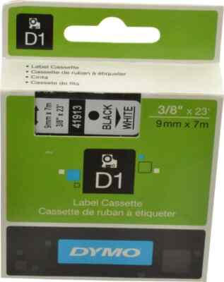 Dymo 3/8'' x 23' Black Tape Cassette 3/8'' Wide, 23' Long