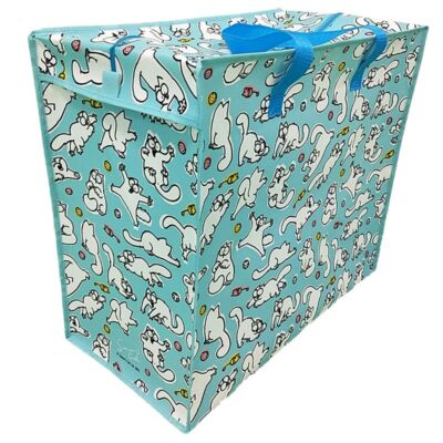 SIMONS CAT BLAU MULTI DESIGN GROSSER REISSVERSCHLUSS WÄSCHE AUFBEWAHRUNGSTASCHE NEU MIT ETIKETT